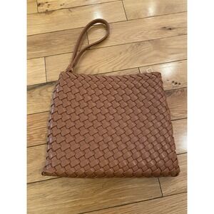 Rachel Zoe Woven Wristlet Clutch in Brown
